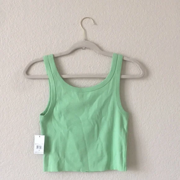 Billabong Crop Tank Top Scoop Neck Raw Hem Tee - Picture 2 of 16